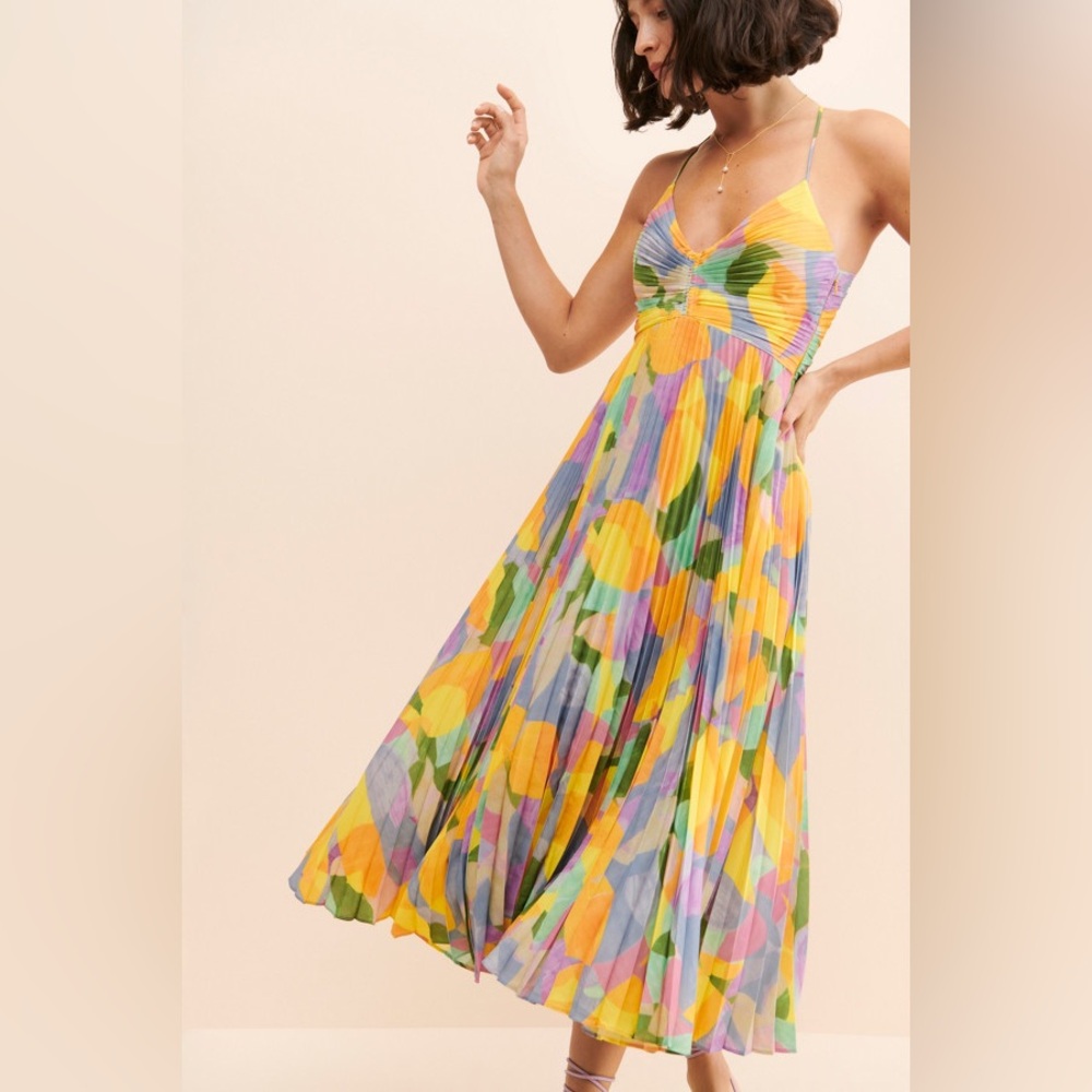 ASTR Blythe Pleated Cutout Dress - Picture 2 of 10